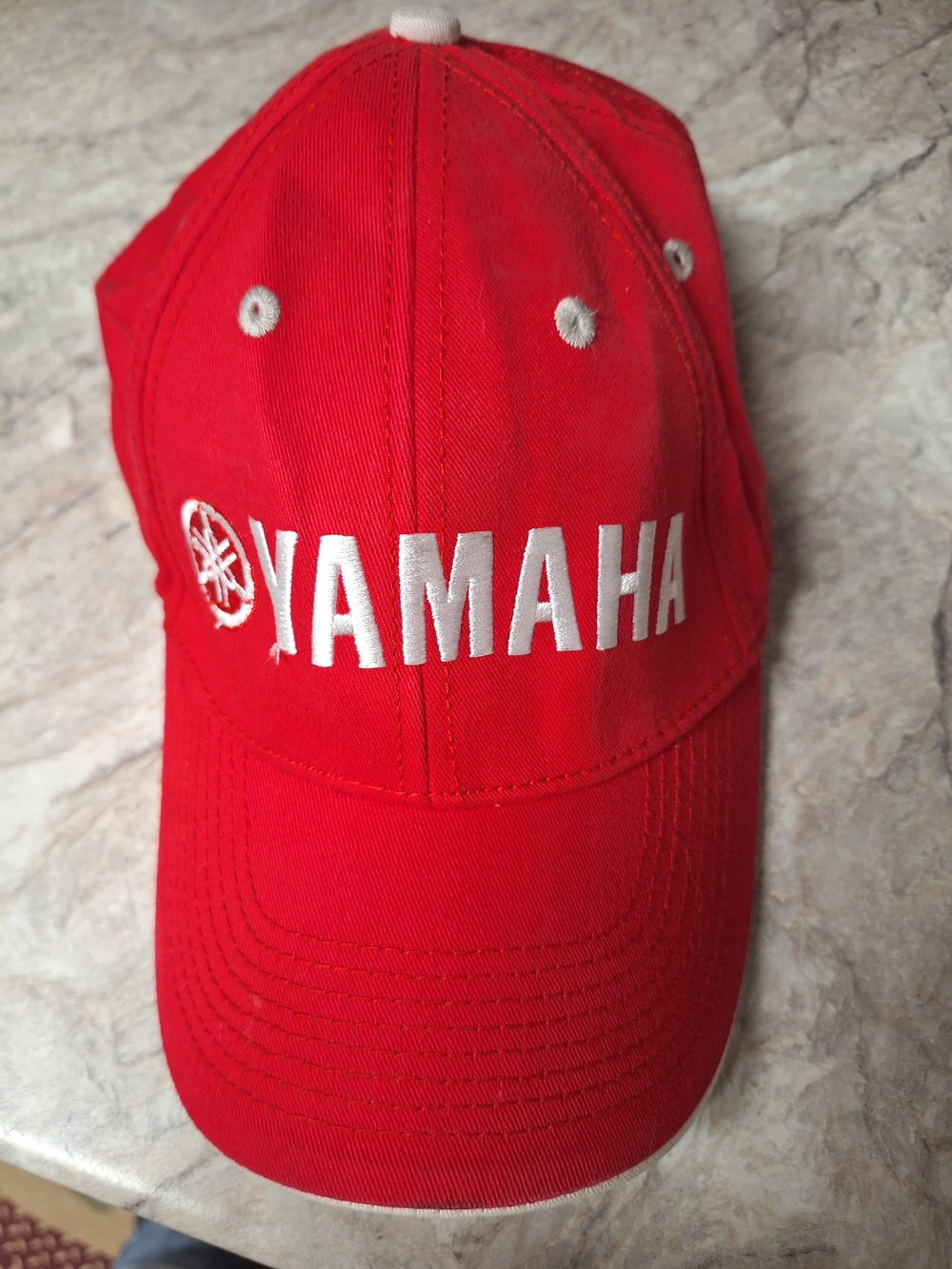 Yamaha Red and White Logo Baseball Cap
